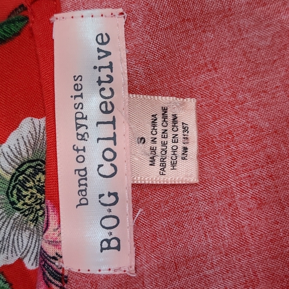 Band of Gypsies Floral Faux-Wrap Mini Dress - Picture 8 of 8